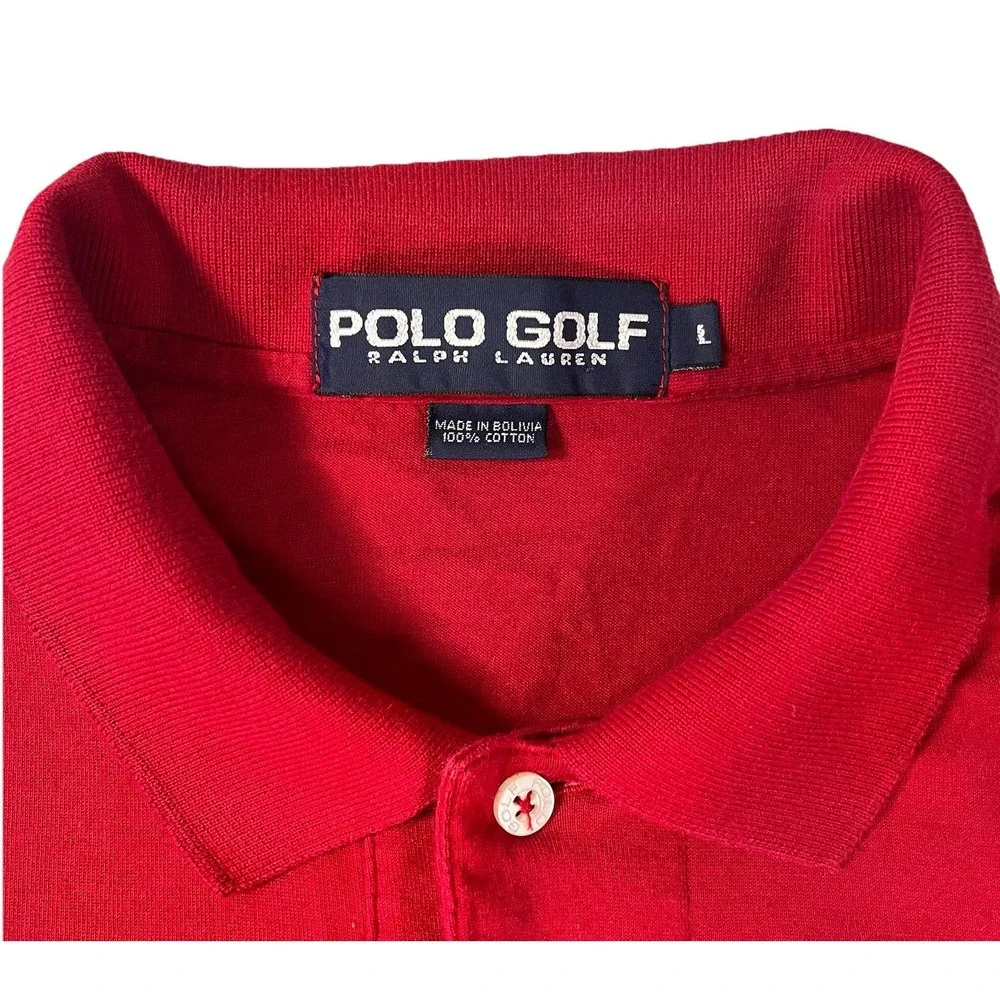 Ralph‎ Lauren Golf Polo Shirt Mens Large Classic Short Sleeve Crest Shield Logo